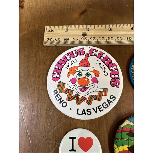 15 Destination Button Pins Reno Las Vegas NY UCLA Virgin Islands St Thomas - Picture 2 of 10